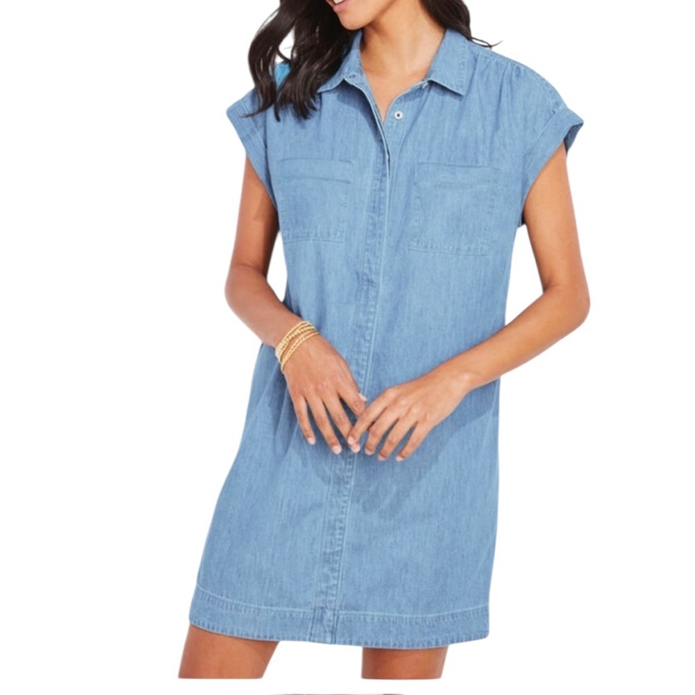 Vineyard Vines Light Blue Denim Shirt Dress